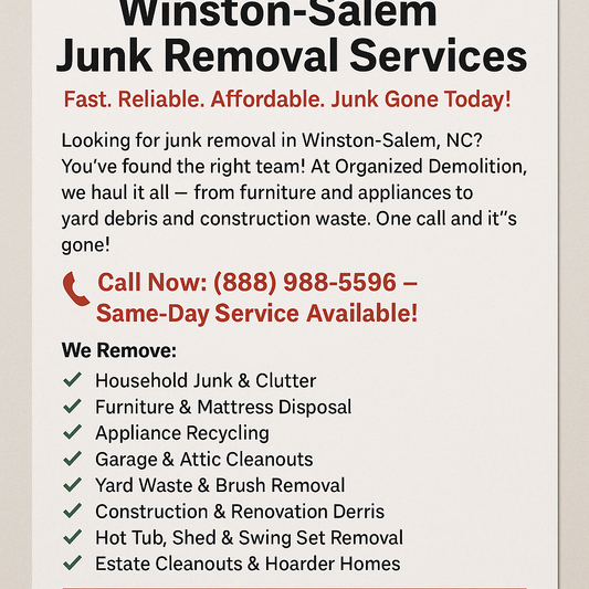 Junk Removal Company in Winston-Salem, NC