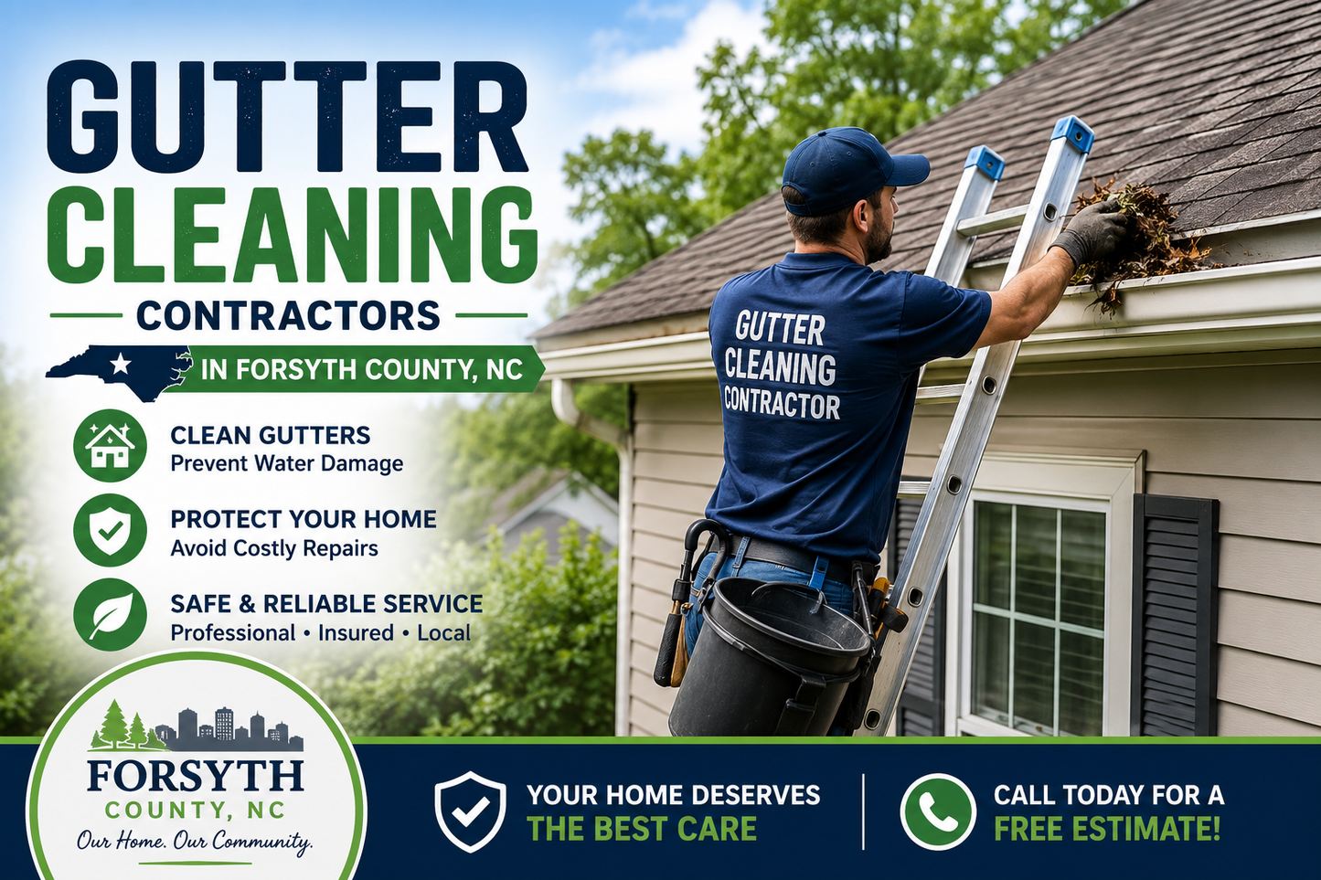 Gutter Cleaning Contractors in Forsyth County, NC