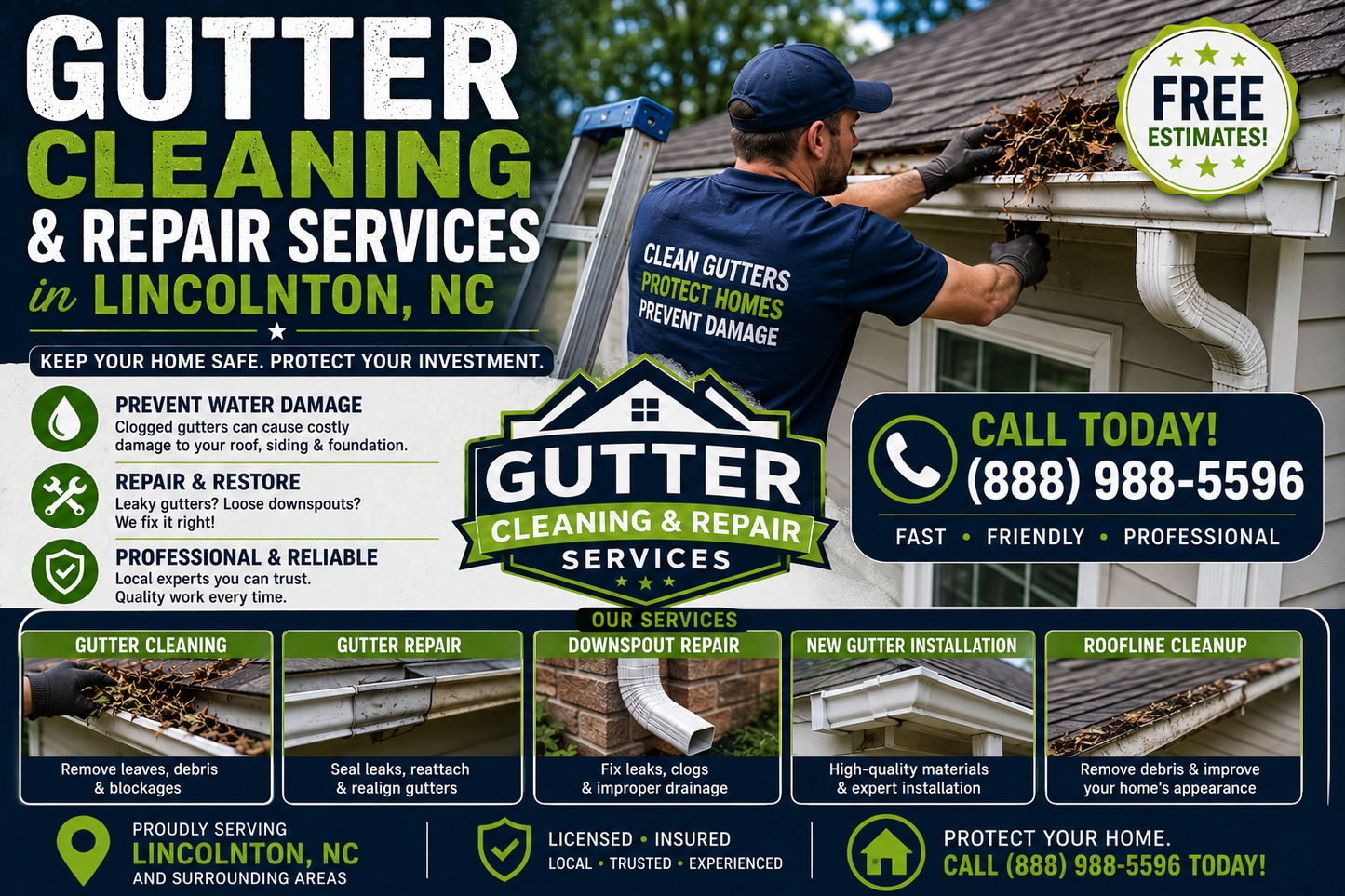Gutter Cleaning and Repair Services in Lincolnton, NC