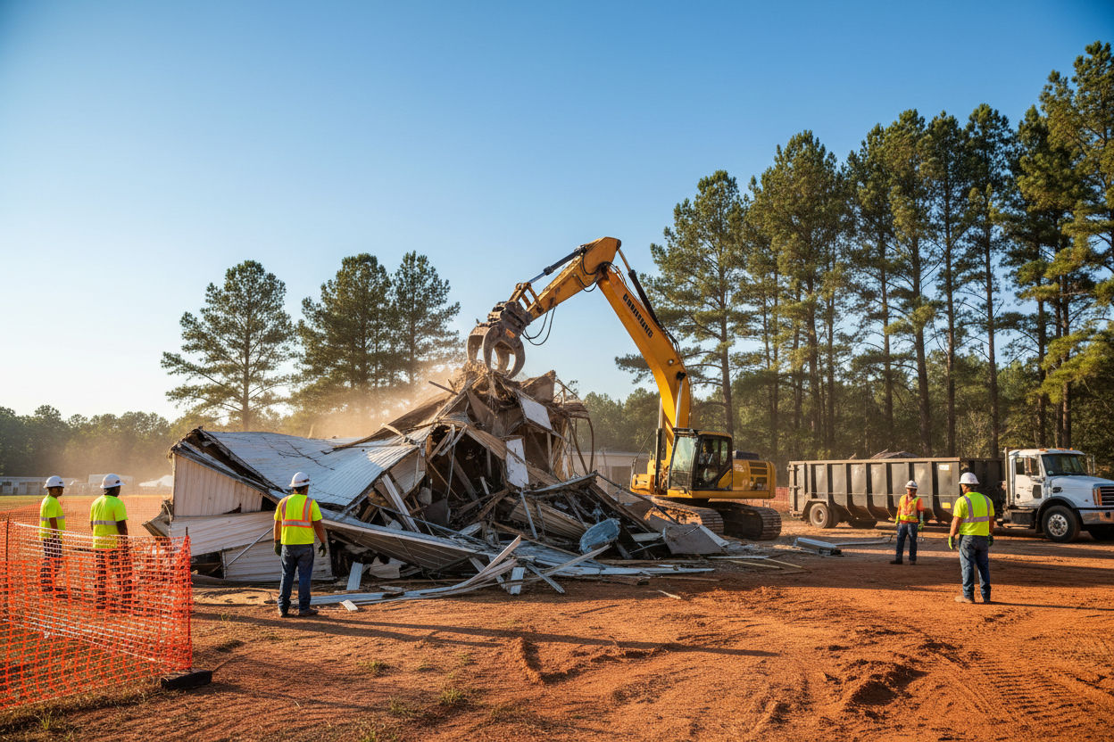 Singlewide Demolition in Columbus, Georgia