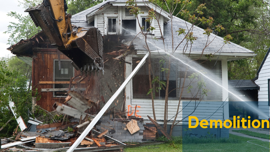 Total demolition is the complete removal of a structure, leaving no remaining parts behind. This method is often used for buildings that are beyond repair or when a clean slate is needed for new construction.